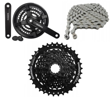 Комплект привода SHIMANO 8RZ Crank 42T, кассета 32T, цепь 3x8, привод 3x8