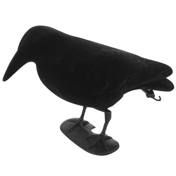Пластиковая фигурка вороны-приманки для птиц