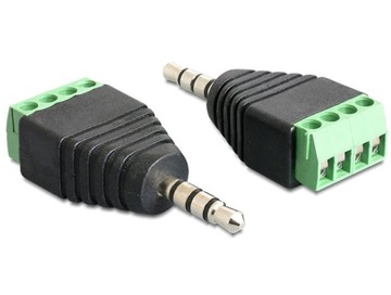 Адаптер DELOCK Terminalblock 4pin - 3,5 мм Klinke Stecker