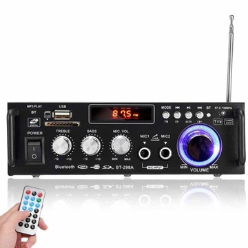 BLUETOOTH СТЕРЕО УСИЛИТЕЛЬ РЕСИВЕР ПУЛЬТ ДИСТАНЦИОННОГО УПРАВЛЕНИЯ FM АУДИО РЕСИВЕР МОЩНЫЙ
