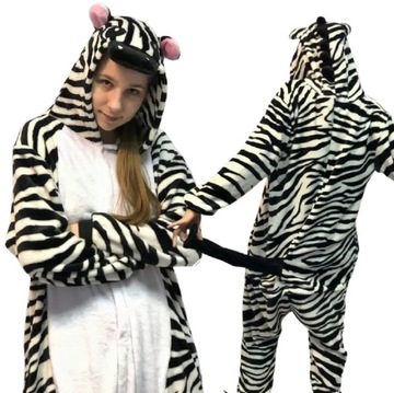 Цельные пижамы зебра кигуруми нарядное платье для детей ONESIE 140 см