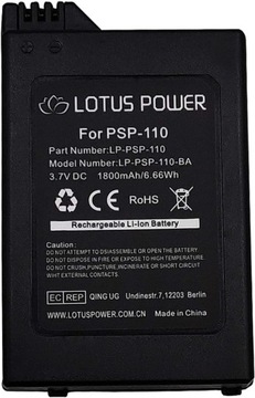 Акумулятор для Sony Playstation PSP-110 1800mAh LP-PSP-11-BA Lotus POWER