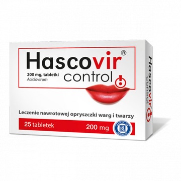 Hascovir control 200 мг, 25 табл лекарство от герпеса