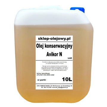 Масло для консервации SILESIA OIL Avikor N 10L