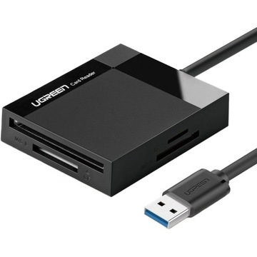USB-адаптер для читання карт SD, MicroSD, CF, MS для комп'ютера, ноутбука