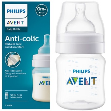 PHILIPS AVENT SCY100/01 АНТИКОЛИКОВАЯ СОСКА 0М + 125МЛ ДЛЯ НОВОРОЖДЕННЫХ