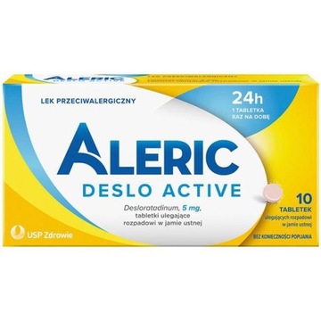 Aleric Deslo Active 5mg desloratadine алергія 10