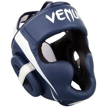 Боксерский шлем ELITE бело-темно-синий VENUM-R. универсальный