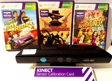 СЕНСОР KINECT XBOX360 + 12 ИГР KINECT ADVENTURES THE GUNSTRINGER JOY RIDE