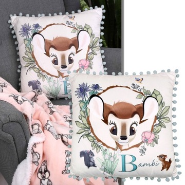 Bambi квадратная подушка с помпонами 45x45 см