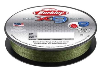 Оплетка Berkley X9 Braid 0.14 mm/150m Green