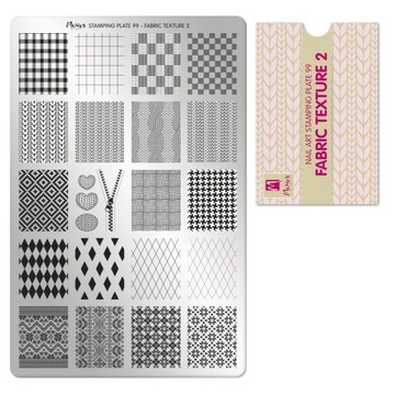 Moyra листова пластина для штампів 99 Fabric Textur 2