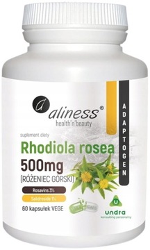 Aliness RHODIOLA ROSEA горный розарий адаптоген Розавин концентрация