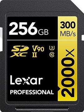 Lexar SDXC 256GB Professional 2000x UHS-II U3 (260/300 МБ / с )