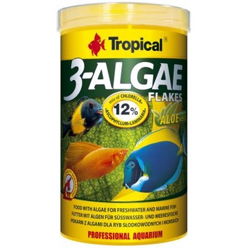 Tropical 3-Algae Flakes płatki dla rybek algi 1l