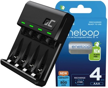 Зарядний пристрій для акумуляторів AA AAA + 4 батареї ENELOOP AAA 800MAH