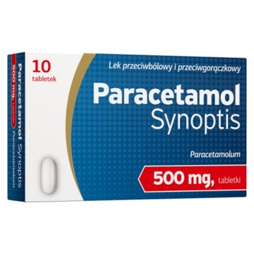 Парацетамол Синоптіс, 500 мг, 10 табл біль лихоманка