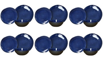 Набор тарелок 18 EL Dinning Service Jeans темно-синий