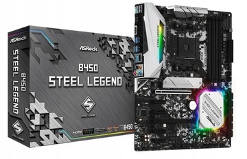 Материнская плата AM4 ASRock B450 STEEL LEGEND ATX 4XDDR4 HDMI / DP M. 2 CrossFireX