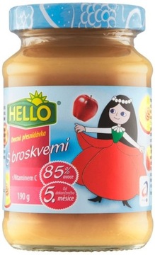 Hello фруктова закуска з персиками 190 г