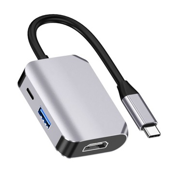 HW - 6003 3 In 1 Type-C / USB-C Docking Station Grey