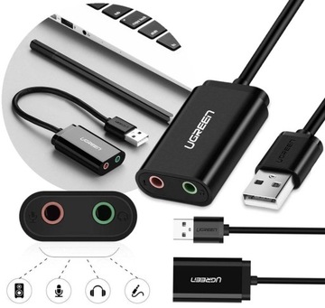 UGREEN зовнішня музична звукова карта USB