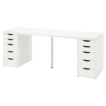 IKEA LAGKAPTEN ALEX стол белый 200x60 см