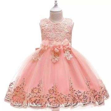 Сукня 98 пудровий рожевий з блискітками тюль весілля свято День народження