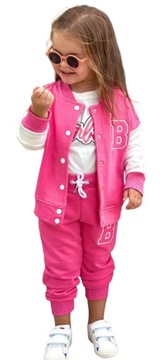 Дитячий спортивний костюм для дівчаток, Спортивний костюм, комплект з 3 предметів, Барбі