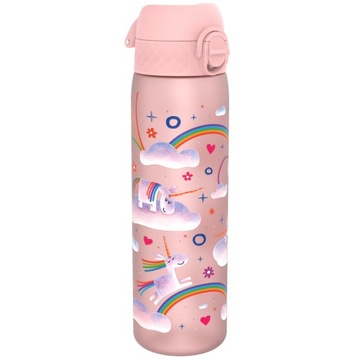 Розовая бутылка для воды Единорог Радуга Лошадь Лошадь для девочки ION8 0.5 l