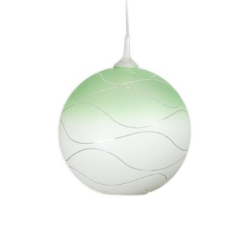Абажур 4054 сфера зеленый декор стекло-диам. 25 см