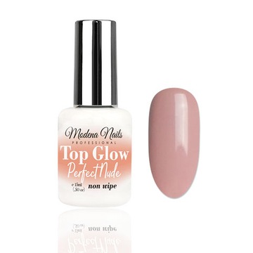 Modena Nails Top Glow Non Wipe 15ml-Perfect nude