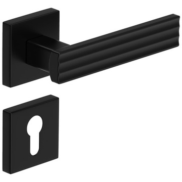 черная дверная ручка MALIBU LOFT + розетки для вставки