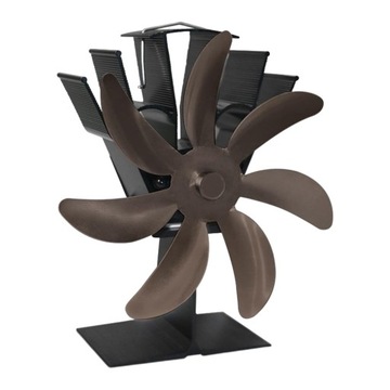 .Wooden 7 Blade Fireplace Fan