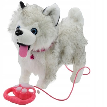 Интерактивная собачка на поводке ходит лает хаски интерактивная игрушка