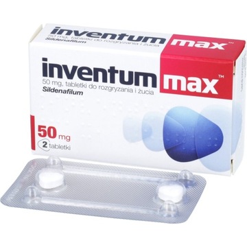 INVENTUM Max 50 мг силденафіл препарат для еректильної дисфункції 2 таблетки