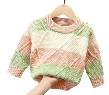 Теплий светр багатобарвний пуловер блузка