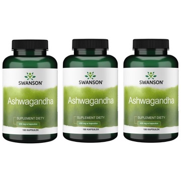 3x Swanson ASHWAGANDHA 450 мг 100 кап стресс память