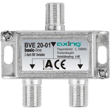 Разветвитель сигнала ТВ 1/3 DVB-T2 BVE 30-01 AXING 1-EC, 3-Oh 5-1006 MHz