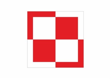 Польський польський прапор шахова дошка емблема наклейка