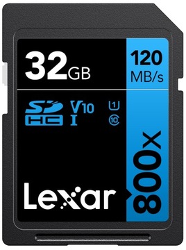 Lexar High-Performance 800X PRO 32GB SDHC LSD0800P032G-BNNNG