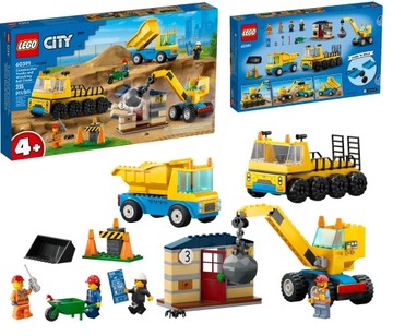 Lego City 60391 вантажівки і кран з кулькою знесення