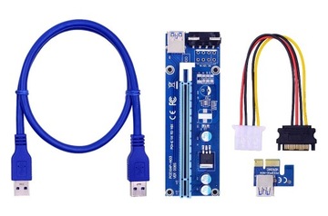 Riser Kit GOLD CHIPAL VER006S PCI-E USB 3.0 PCI-E MOLEX товстий кабель