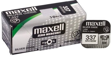 10x серебряный аккумулятор MAXELL 337 / SR416SW