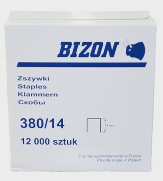 Скобы для обивки Bizon Bea 380/14 12000 шт.