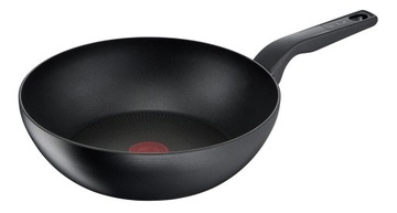 Большая тяжелая твердая сковорода wok Tefal 28 см G28919