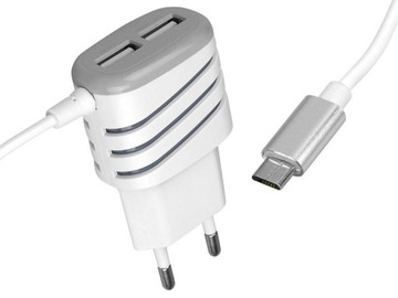 Сетевое зарядное устройство RAPIDO microUSB 2xUSB 3.1 A