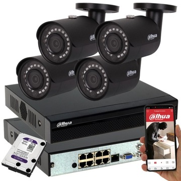 Комплект домашней безопасности Dahua 4X домашняя IP-камера