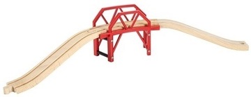 Деревянный железнодорожный мост на повороте World BRIO 3+