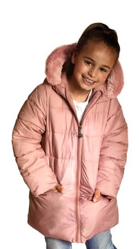Куртка для девочек весна осень розовый *122-128